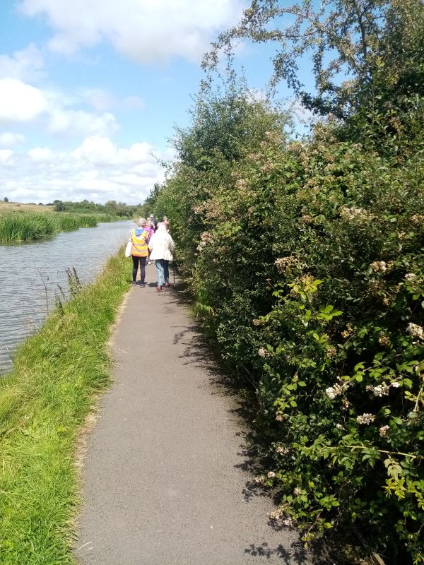 Walking along the canal tow path